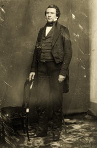 モルモニズムの創始者であるジョセフ・スミス（1805-44）の肖像。 作： American School